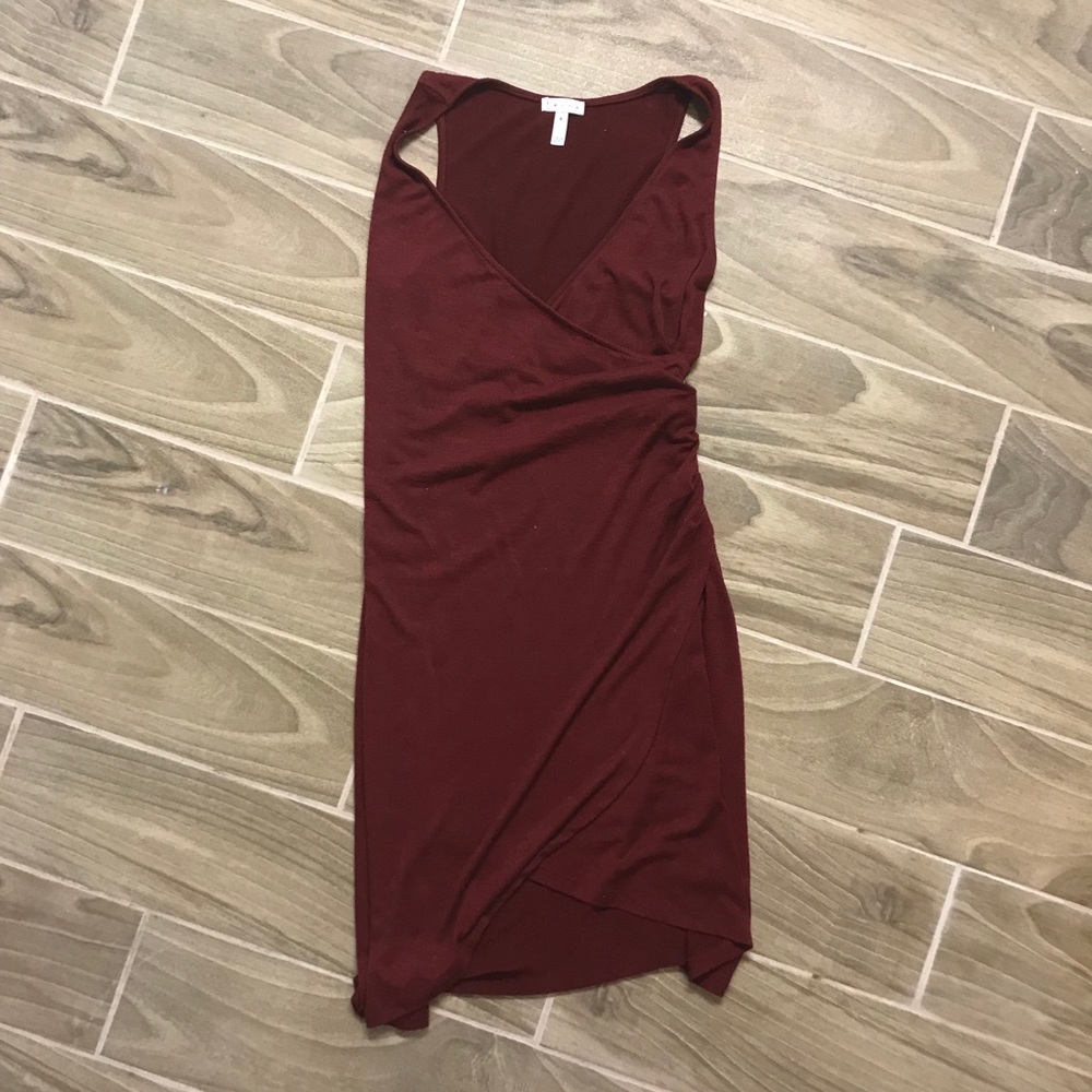 Ruched Leith faux wrap dress